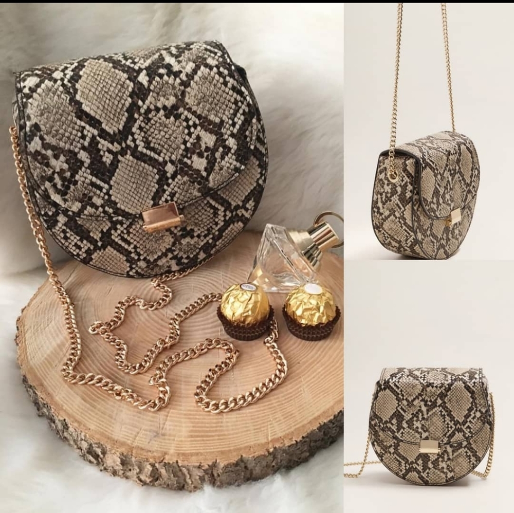 MANGO  Snake print crossbody